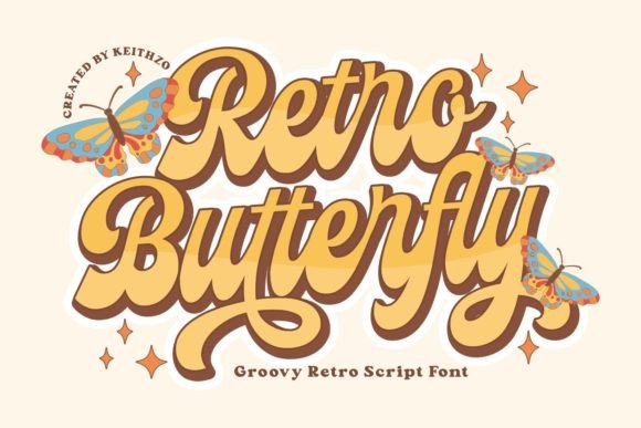 Capture the Groovy Vibe with Retro Butterfly
