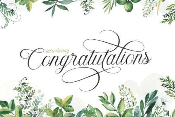 Congratulations: A Modern Calligraphic Font for Elegant Design