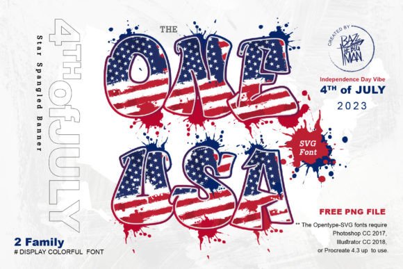 One Usa: A Colorful Typeface for American Projects