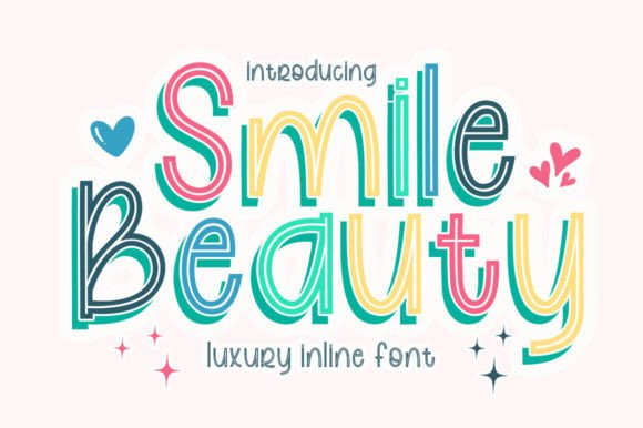 Smile Beauty: A Shadowed Inline Font for Standout Design