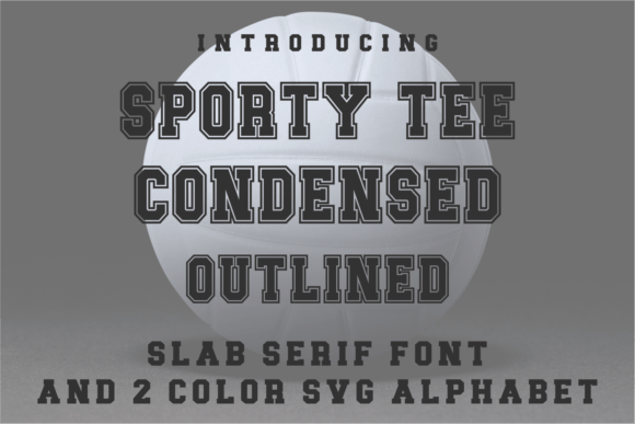 Sporty Tee Condensed Outlined: A Font for High-Energy Designs
